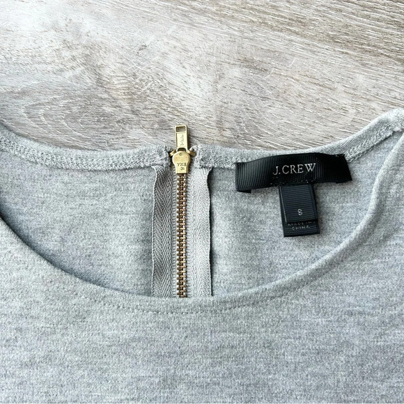 J. Crew Tulle Hem Peplum  Top in Grey - Picture 5 of 15